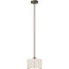 Exos 1 Light 11.6 inch Soft Gold Pendant Ceiling Light in Flax, Small