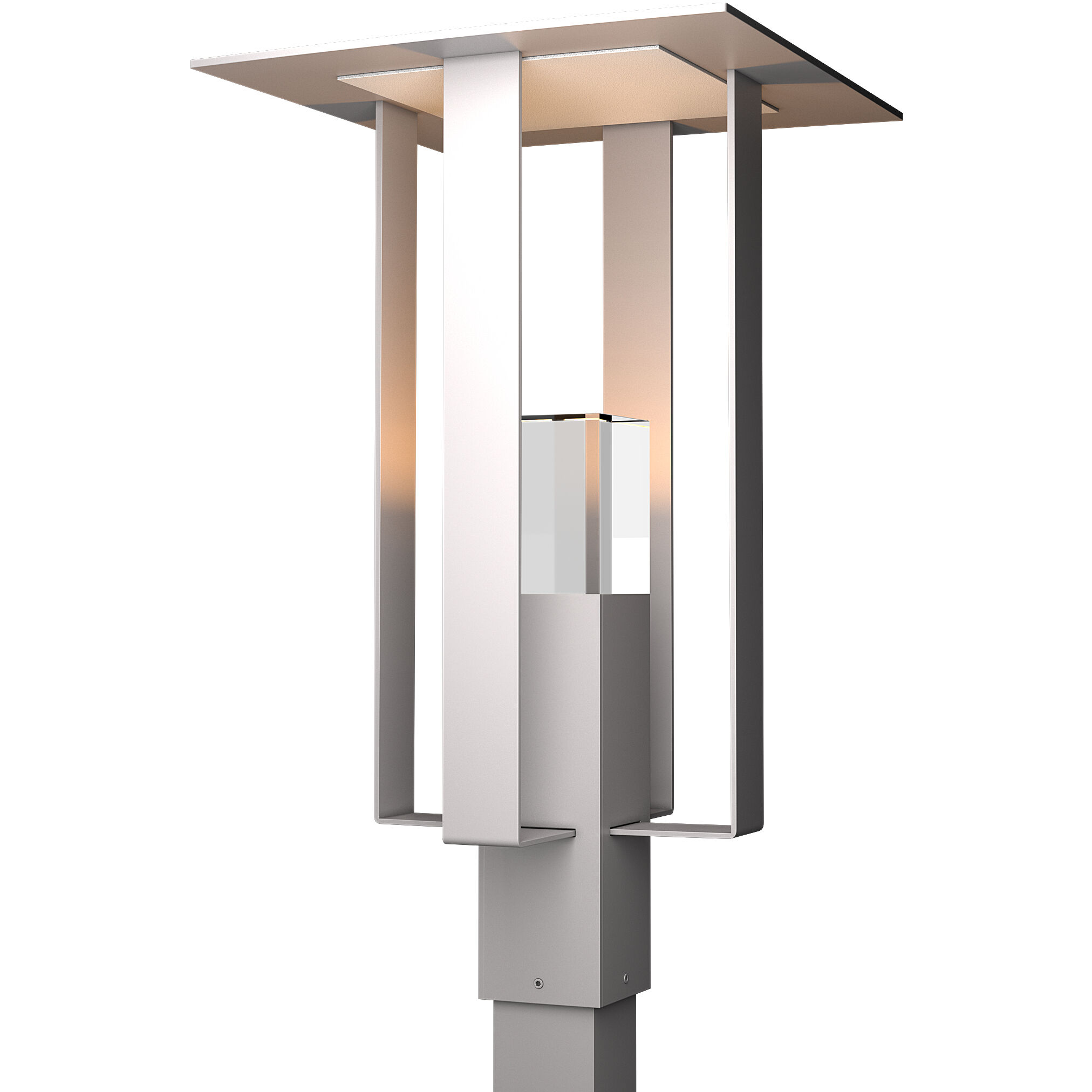 Shadow Box 1 Light 24.1 inch Coastal Burnished Steel and Coastal Silver Outdoor Post Light