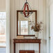 Art & Alchemy Aspen LED 16.6 inch Black Pendant Ceiling Light in Chestnut Leather with Alabaster