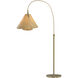 Mobius 66.3 inch 100 watt Modern Brass Arc Floor Lamp Portable Light in Spun Amber