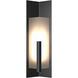 Summit 1 Light 34 inch Coastal Black Outdoor Sconce in Frosted, Large
