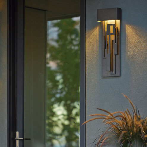 Collage LED 27.1 inch Coastal Dark Smoke Outdoor Sconce, Large