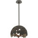 Pangea 1 Light 15.3 inch Dark Smoke Pendant Ceiling Light