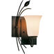 Forged Leaf 1 Light 7.1 inch Dark Smoke Sconce Wall Light, Left