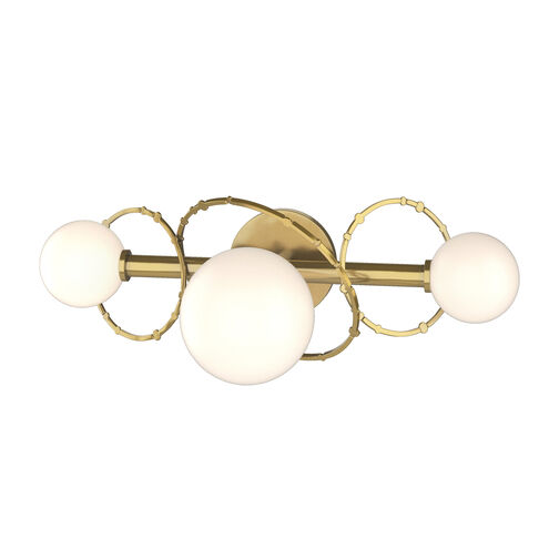Olympus 3 Light 21.8 inch Modern Brass Bath Sconce Wall Light