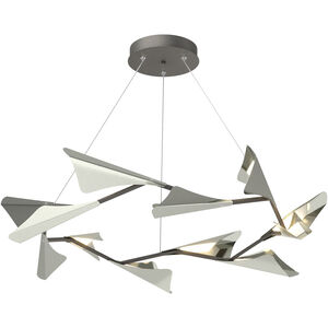 Plume LED 49.1 inch Natural Iron and Sterling Pendant Ceiling Light in Natural Iron/Sterling