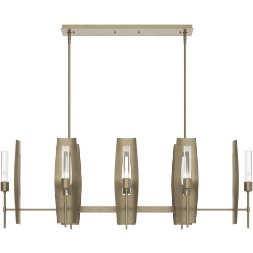 Passage 8 Light 52.1 inch Soft Gold Pendant Ceiling Light in Clear
