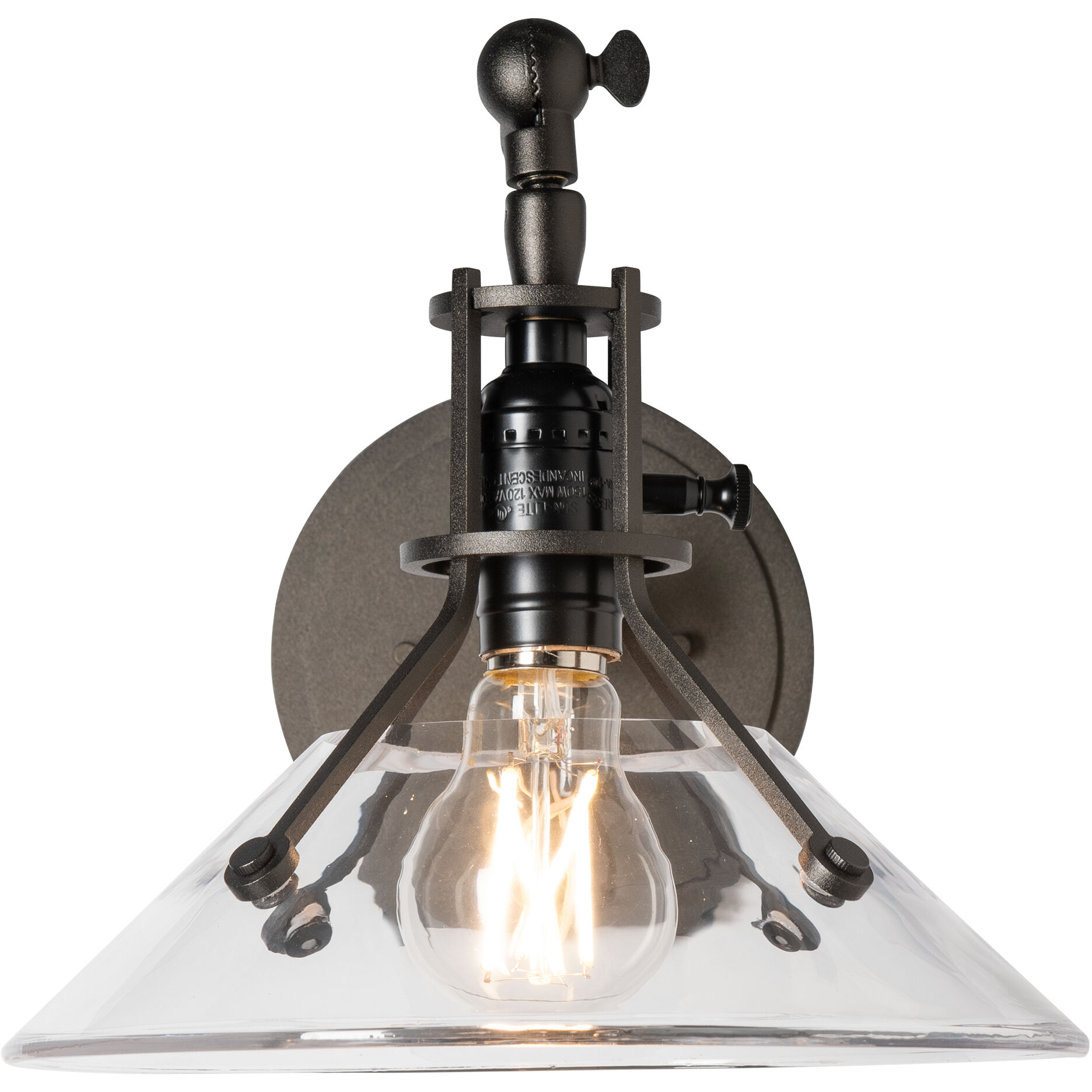 Henry 21 inch 60.00 watt Oil Rubbed Bronze Swing Arm Wall Sconce Wall Light in Clear