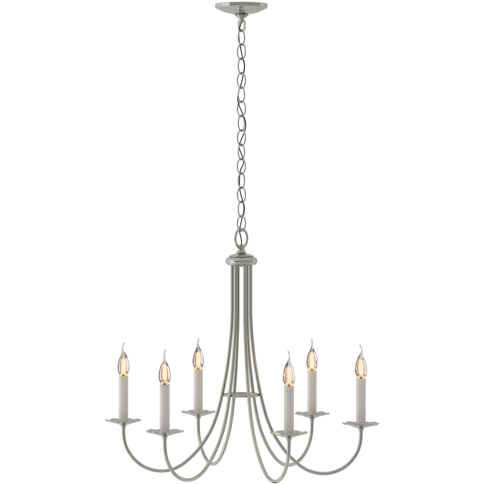 Simple Sweep 6 Light 26 inch Sterling Chandelier Ceiling Light, 6 Arm
