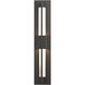 Double Axis LED 23.5 inch Coastal Oil Rubbed Bronze Outdoor Sconce, Small