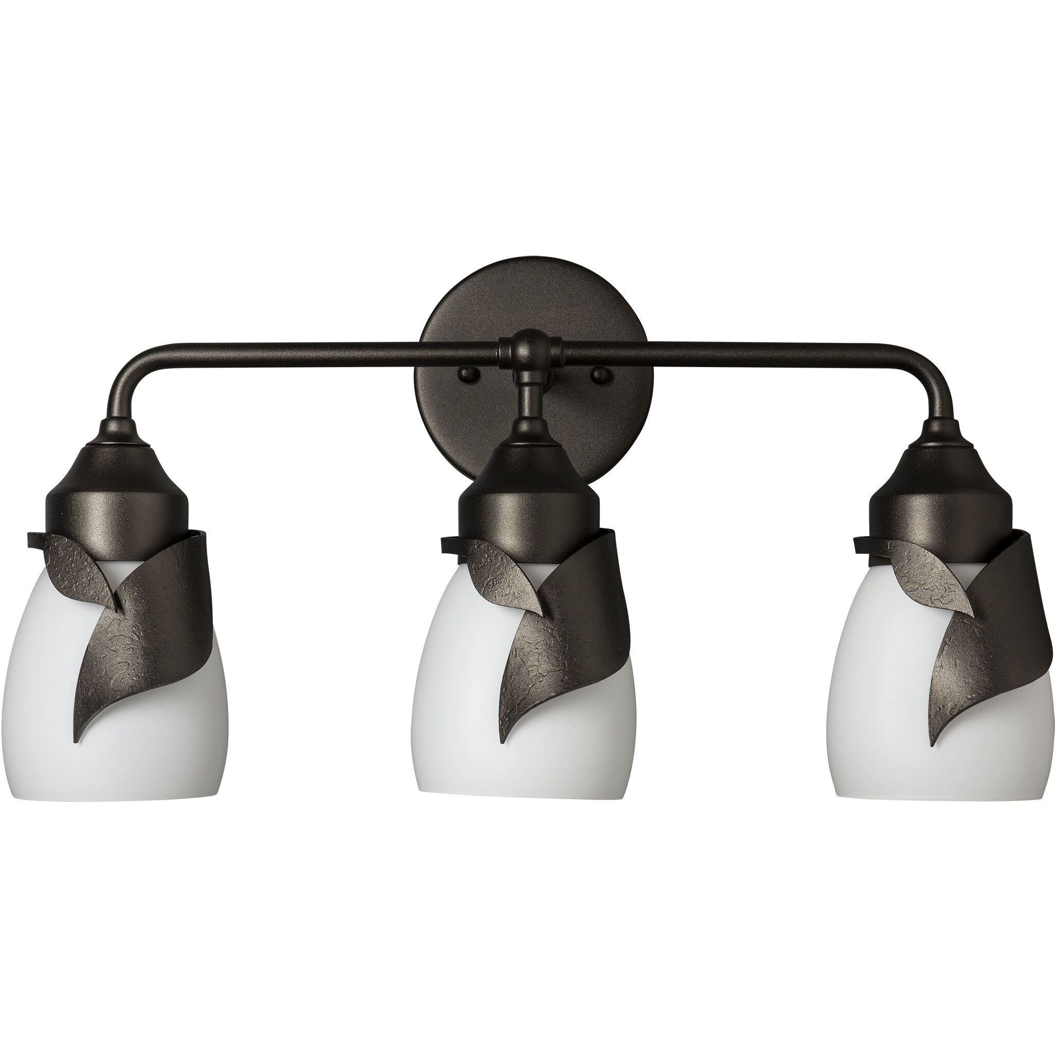 Lapas 3 Light 20.3 inch Oil Rubbed Bronze Bath Sconce Wall Light in Opal