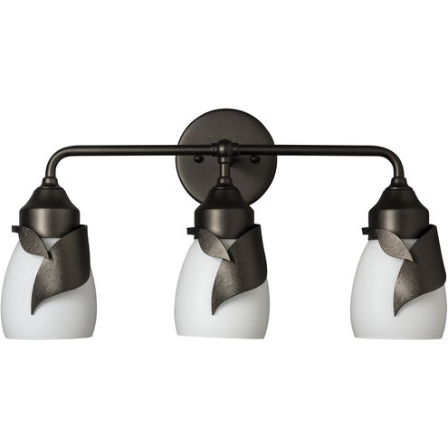 Lapas 3 Light 20.3 inch Oil Rubbed Bronze Bath Sconce Wall Light in Opal