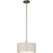 Exos 3 Light 16.1 inch Soft Gold Pendant Ceiling Light in Flax