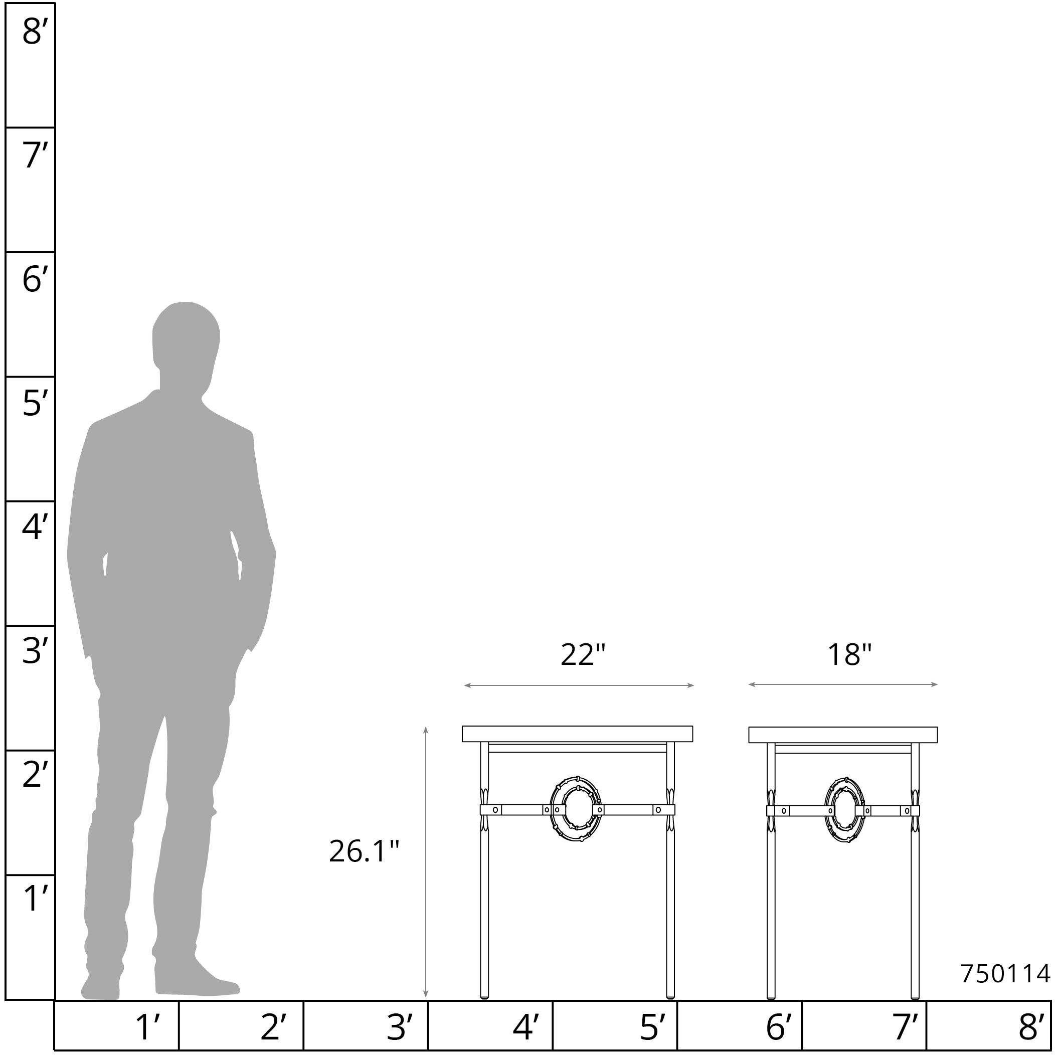 Equus 26.1 X 22 inch Sterling and Sterling Side Table in Black Leather with Maple Grey, Wood Top