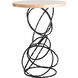 Olympus 18 inch Black Accent Table in Maple Natural, Wood Top