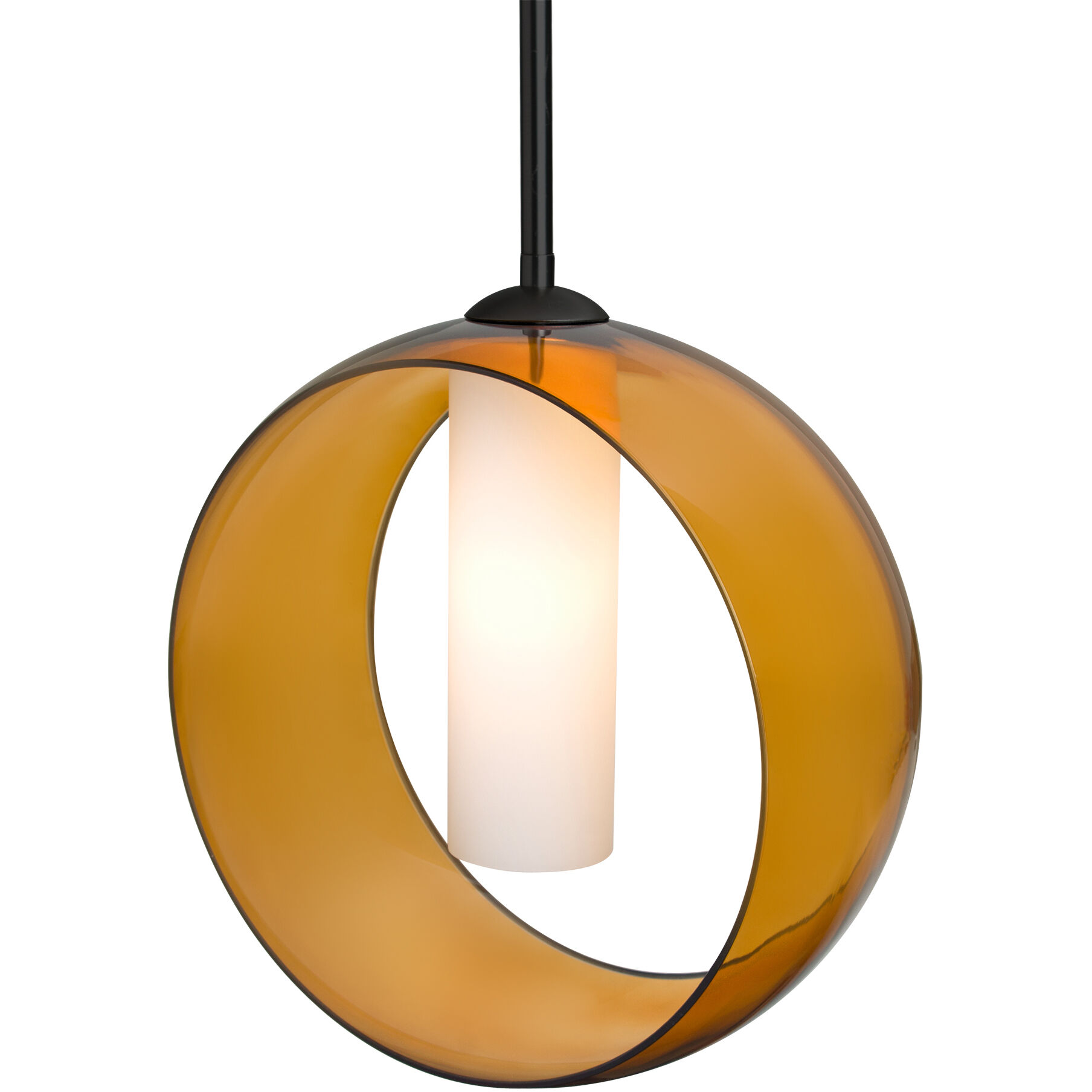 Plato 1 Light Black Stem Pendant Ceiling Light