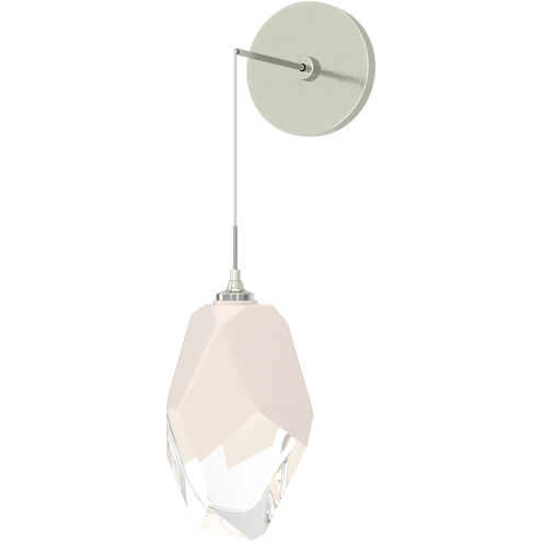 Chrysalis 1 Light 6.1 inch Sterling Sconce Wall Light in White Crystal, Large