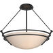 Presidio Tryne 3 Light 18 inch Black Semi-Flush Ceiling Light in Sand