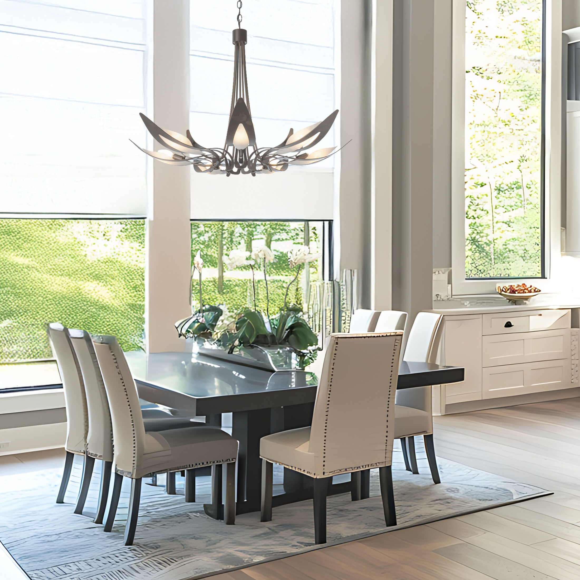 Parasol 7 Light 38.3 inch Bronze Chandelier Ceiling Light