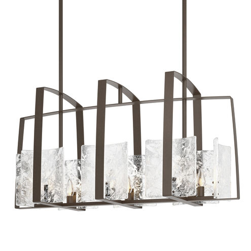 Arc 8 Light 43 inch White Linear Pendant Ceiling Light