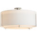 Exos 3 Light 29.3 inch Sterling Semi-Flush Ceiling Light in Natural Anna, Large