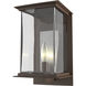 Kingston 1 Light 12.1 inch Coastal Bronze and Translucent Vintage Platinum Outdoor Sconce in Coastal Bronze/Translucent Vintage Platinum, Medium