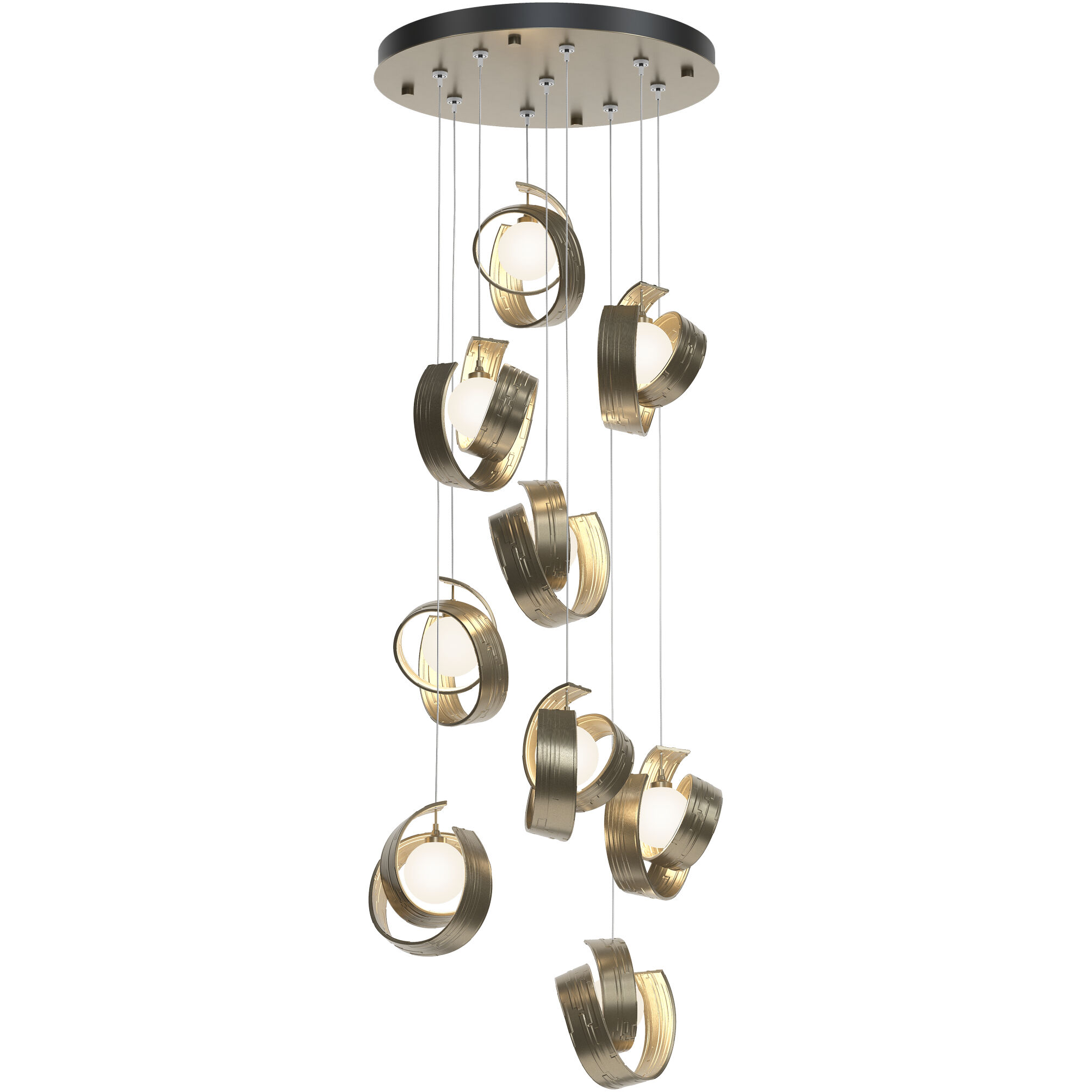 Riza 9 Light 21.1 inch Soft Gold Pendant Ceiling Light