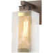 Polaris 1 Light 13.9 inch Coastal Bronze and Coastal Gold Outdoor Sconce in Coastal Bronze/Coastal Gold, Medium