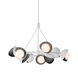 Brooklyn 9 Light 32 inch White and Ink Ring Pendant Ceiling Light