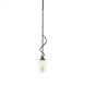Flora 1 Light 3.9 inch Natural Iron Mini Pendant Ceiling Light in Seeded with Opal, Down Light