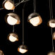 Brooklyn 10 Light 38 inch Dark Smoke/Soft Gold Mobile Pendant Ceiling Light, Double Shade