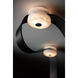 Art & Alchemy SNAPS LED 58 inch Sterling Pendant Ceiling Light in Chestnut Leather with Alabaster, Medium