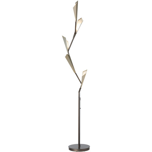 Quill 76.8 inch 25.00 watt Sterling with Oil Rubbed Bronze Torchiere Portable Light in Sterling/Oil Rubbed Bronze