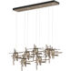 Tura 7 Light 53.6 inch Bronze Pendant Ceiling Light, Rectangular