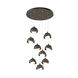Brooklyn 9 Light 20.5 inch Bronze and Dark Smoke Pendant Ceiling Light in Bronze/Dark Smoke, Round