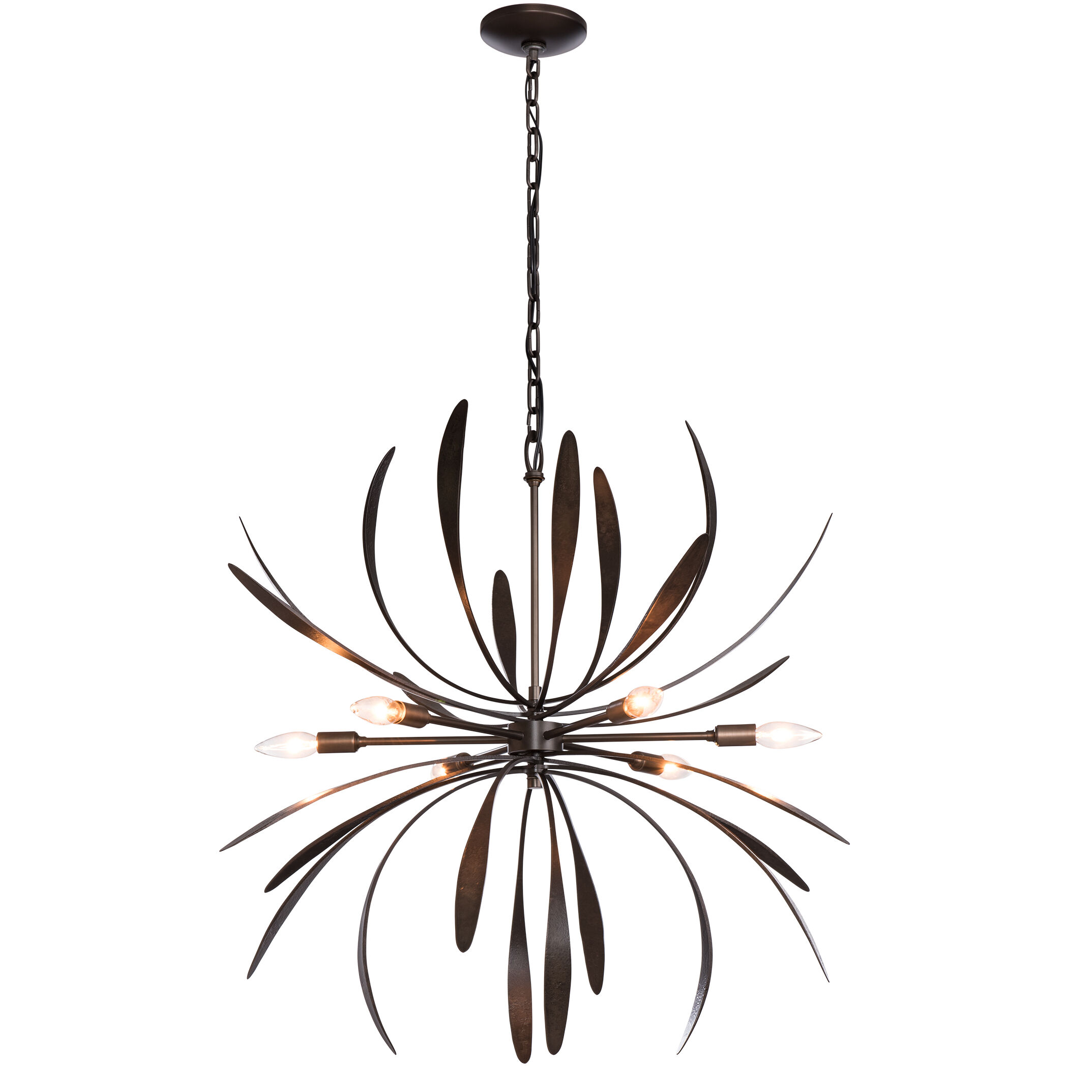 Dahlia 6 Light 32.7 inch Dark Smoke Chandelier Ceiling Light