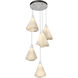 Mobius 5 Light 17.3 inch White Pendant Ceiling Light, Long