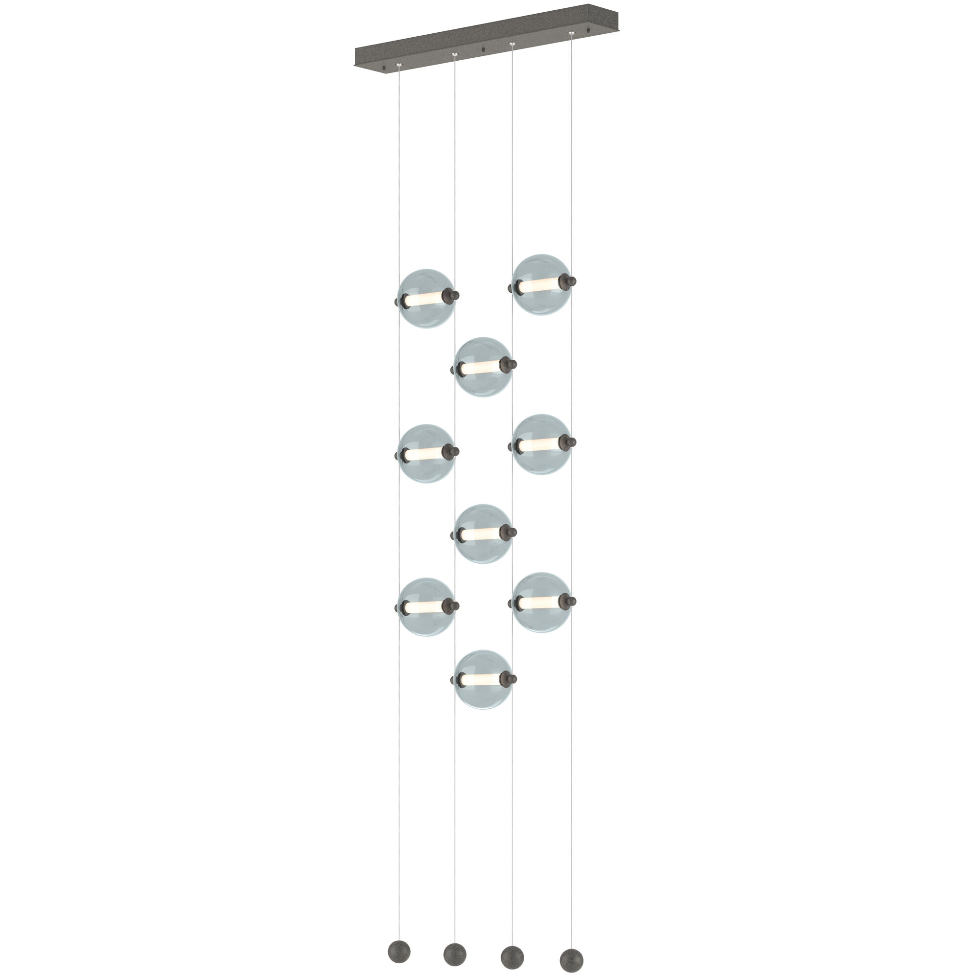 Abacus LED 22.3 inch Natural Iron Ceiling-to-Floor Pendant Ceiling Light in Cool Grey