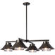 Stowe 4 Light 38.2 inch Coastal Dark Smoke Outdoor Pendant