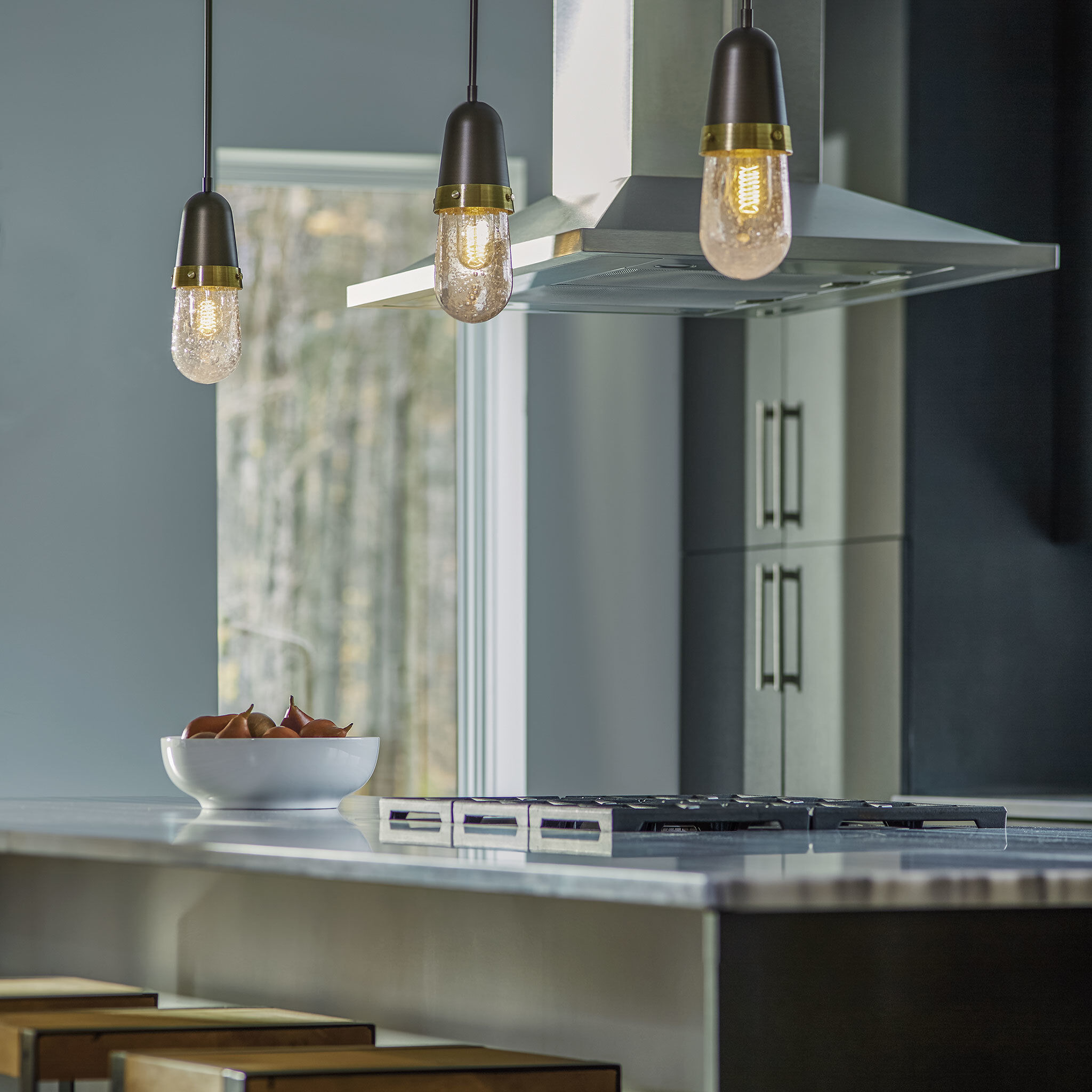 Fizz 1 Light 4.1 inch Natural Iron with Brass Accent Mini Pendant Ceiling Light - Open Box
