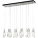 Luma 10 Light 44.5 inch Sterling Pendant Ceiling Light, Standard