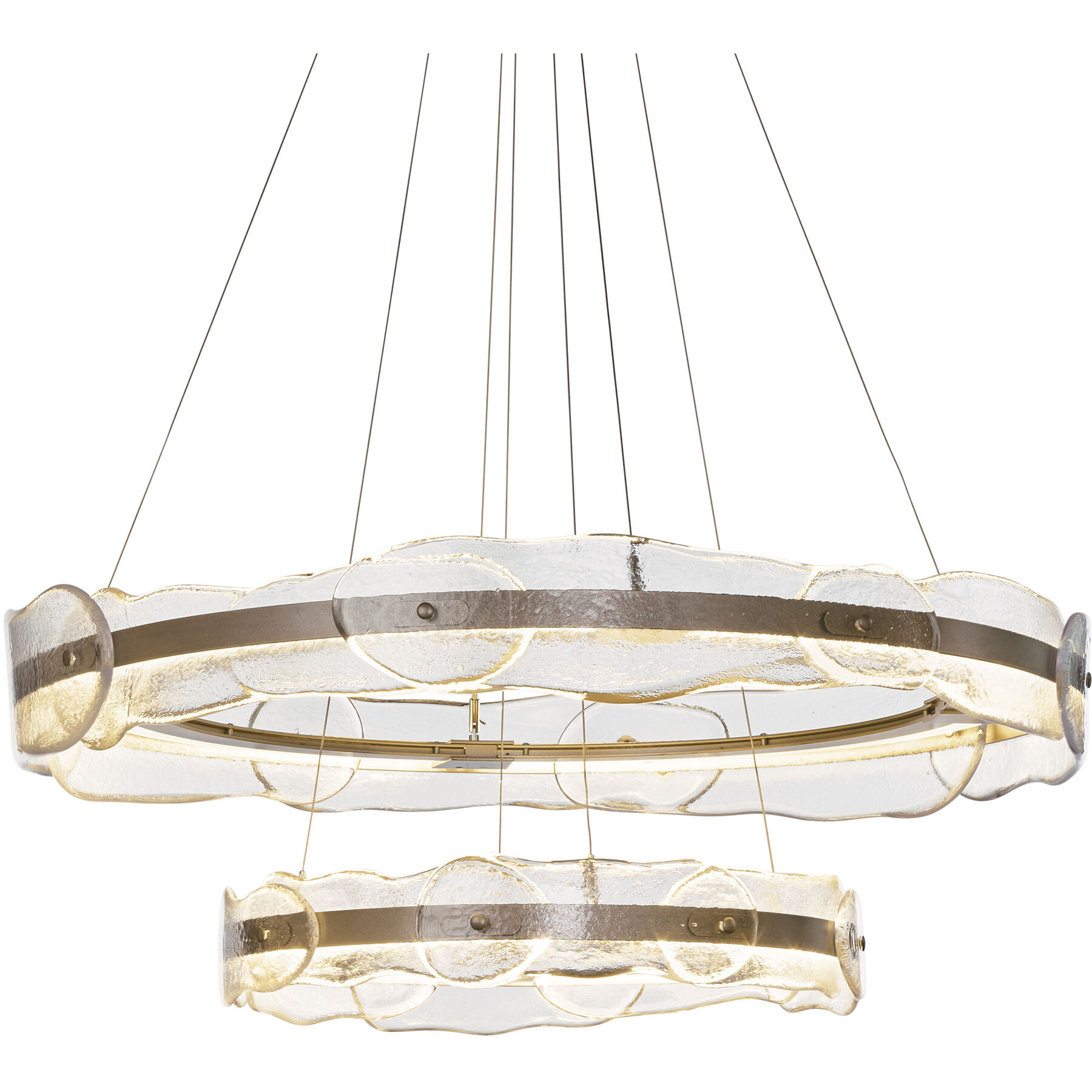 Solstice LED 36.6 inch Soft Gold Pendant Ceiling Light, Tiered