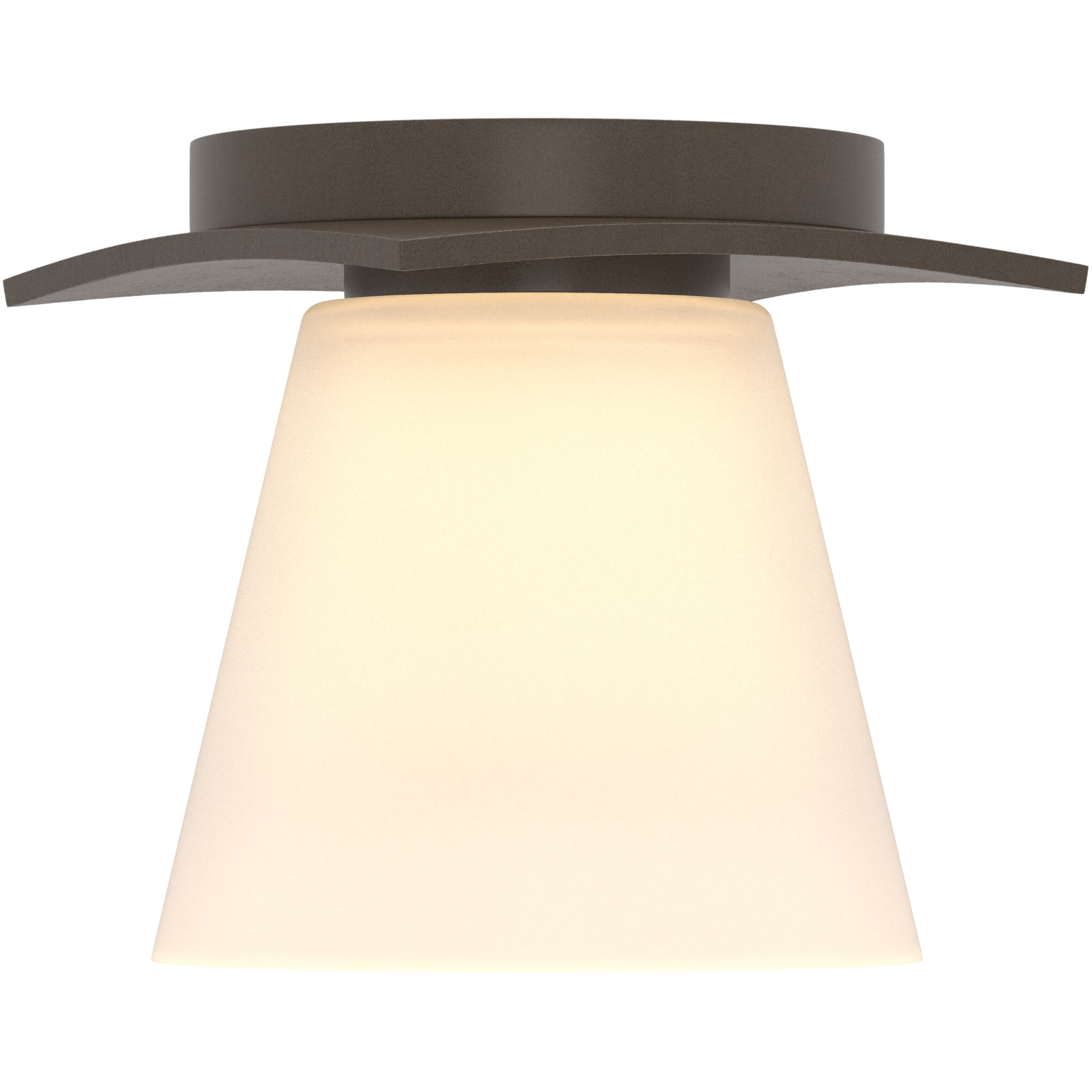 Wren 1 Light 5.1 inch Bronze Flush Mount Ceiling Light in Opal