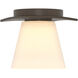Wren 1 Light 5.1 inch Bronze Flush Mount Ceiling Light in Opal