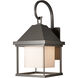 Dorset 1 Light 22.7 inch Coastal Black Outdoor Sconce in Seeded Clear, Medium