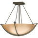 Compass 3 Light 18.1 inch Soft Gold Semi-Flush Ceiling Light in Sand, Small
