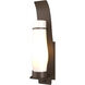 Sea Coast 1 Light 24.2 inch Coastal Bronze Outdoor Sconce in Opal, Large