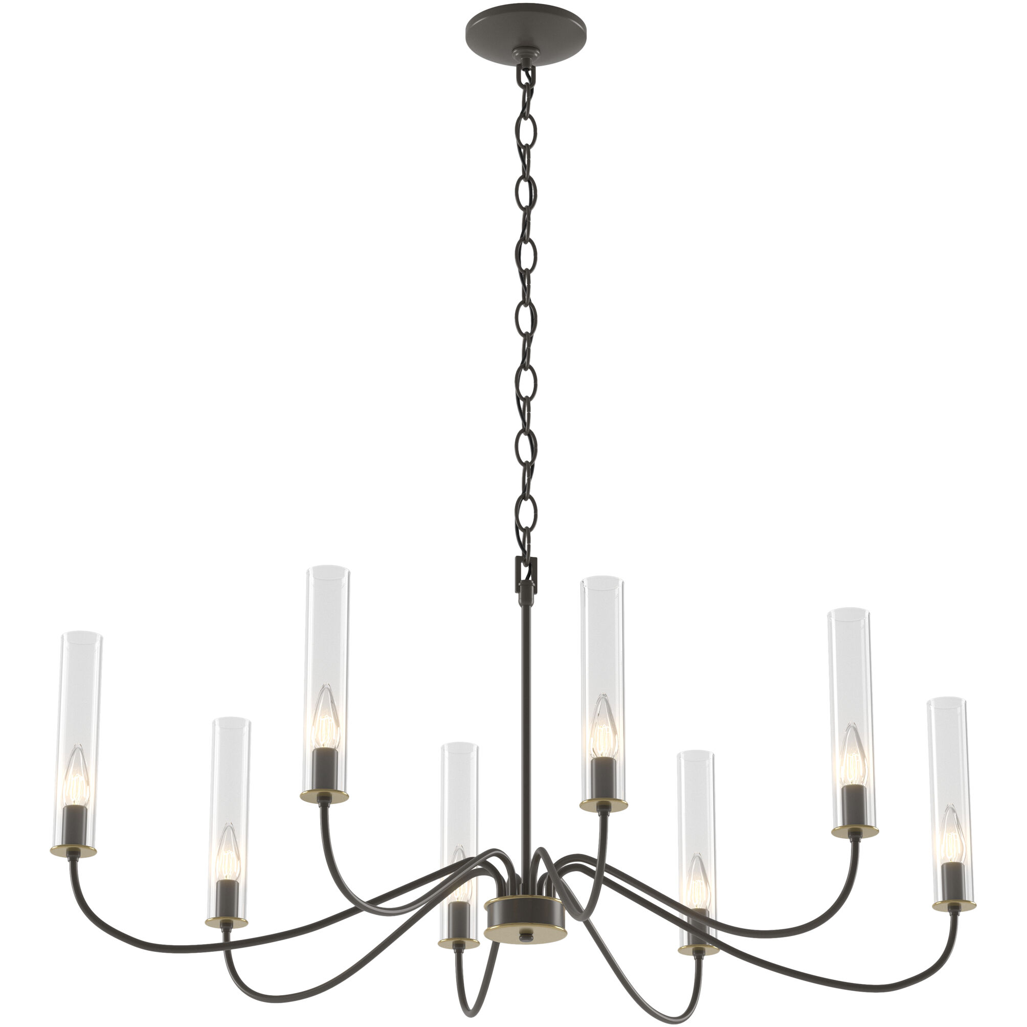 Grace 8 Light 23.7 inch Dark Smoke Chandelier Ceiling Light