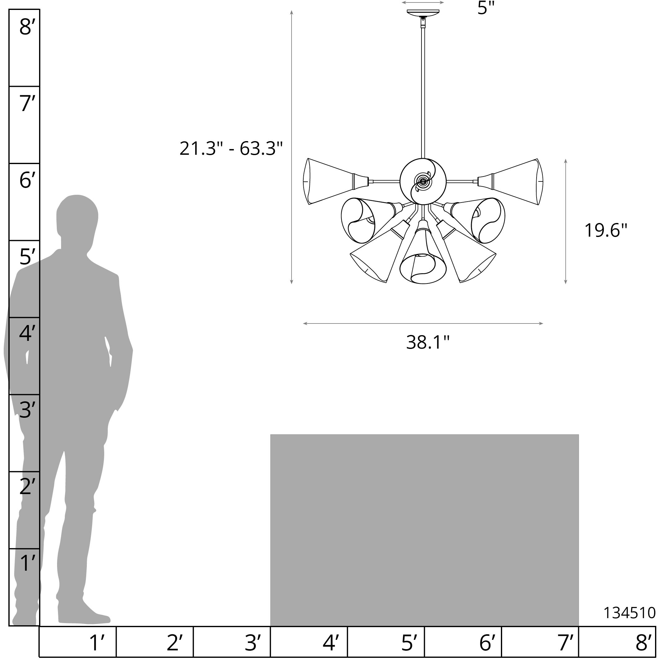 Mobius 12 Light 38.1 inch Oil Rubbed Bronze Pendant Ceiling Light