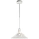 Henry 1 Light 14.4 inch White Outdoor Pendant in Clear, Medium